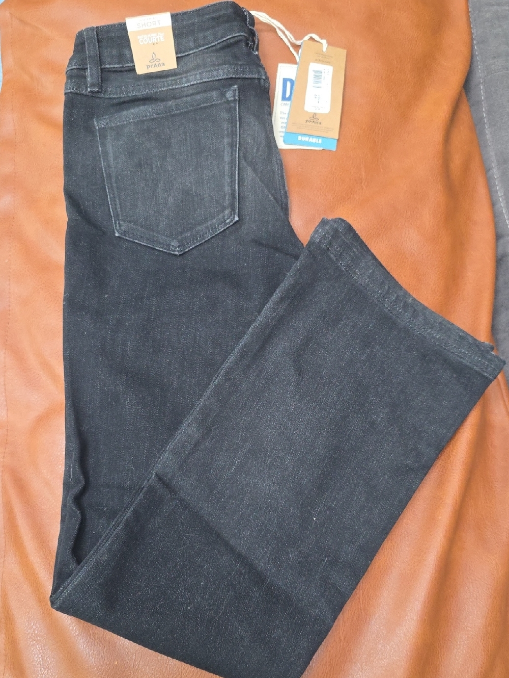 Prana Black Short Straight Jeans